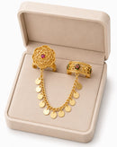 Gold Filigree Chain Ring